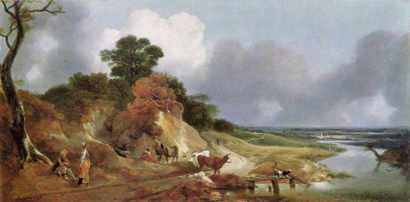 Thomas Gainsborough Landschaft mit dem Dorfe Cornard China oil painting art